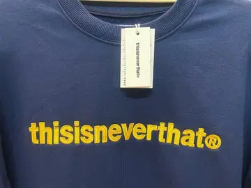 thisisneverthat 네이비 로고 자수 맨투맨