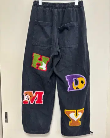 A'gem/9 x .kom 루즈 실루엣 와펜 디자인 팬츠 L