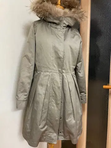 iimk 플레어 코트 후드 부착 보아 이너 포함