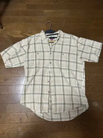 cicerone 반팔 셔츠 M 베이지 계열 체크