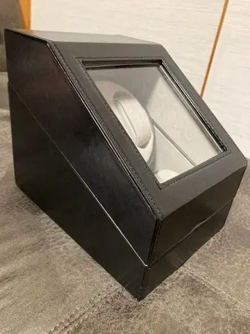 블랙 가죽풍 시계 케이스 5개 수납