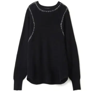 soduk thermal knit pullover / black