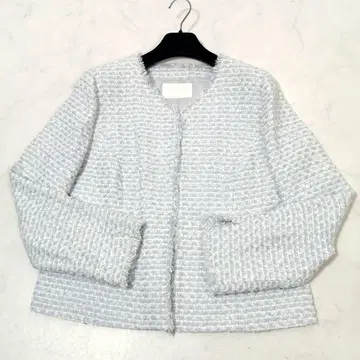 컨디션 최상 내추럴 뷰티 트위드 자켓 15 빅 사이즈 라메