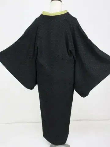 레트로! 마츠야제*와나 비로드*블랙*마름모꼴*롱 코트*128cm*화장67