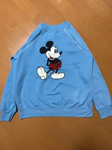 미키마우스 맨투맨 빈티지 화이트 80s