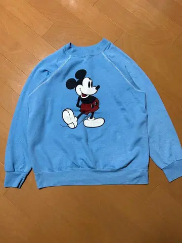 미키마우스 맨투맨 빈티지 화이트 80s