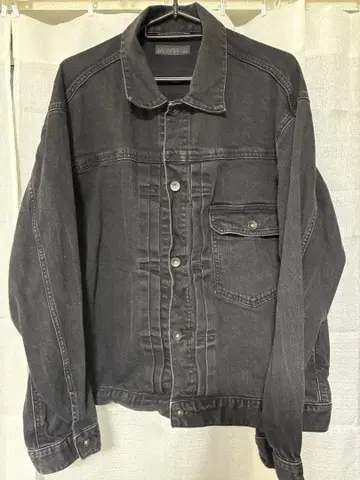 유니클로 1st 타입 블랙 데님 자켓 XL