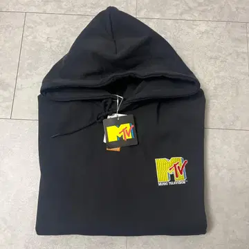 MTV 후드 부착 후드티 L 사이즈 블랙