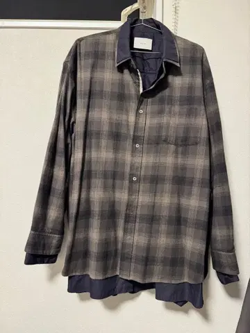 stein 체크 무늬 레이어드 셔츠 M ST.463