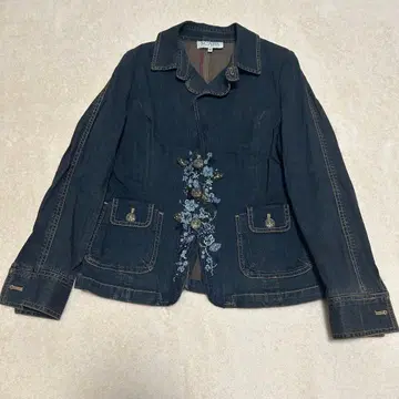 SCAPA 스캐파 꽃무늬 자수 데님 자켓