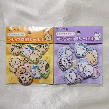 치이카와 마쉬멜로우풍 씰 2세트 토끼 모몽가