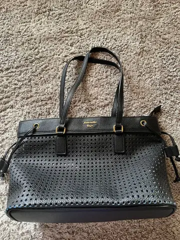 Samantha Vega 메쉬 디자인 핸드백 블랙