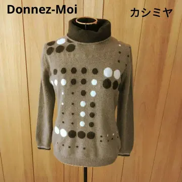 Donnez-Moi 도네모아 캐시미어 100% 도트 무늬 니트 스웨터
