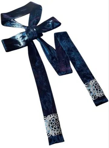 시코키 시고키 성인식 후리소데 벨로아 블랙 오비 장식