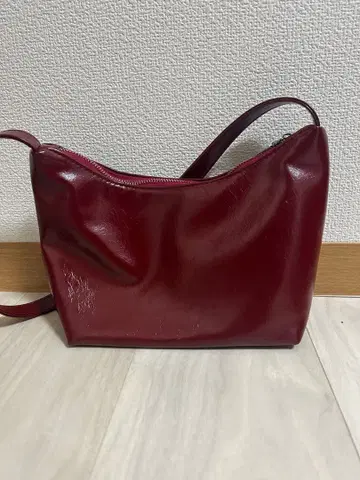 가죽 숄더백 빨간색