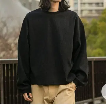 BONBON 릴랙스 핏 서멀 롱 슬리브 T