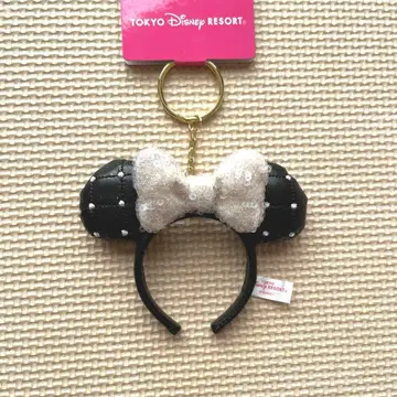 디즈니 미니 펄 머리띠 키체인