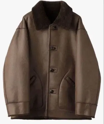 BEAUTY&YOUTH 인조 가죽 리버서블 보아 블루종