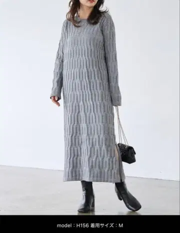 빅 사이즈 [LAVEANGE] 불규칙 리브 니트 원피스 3L