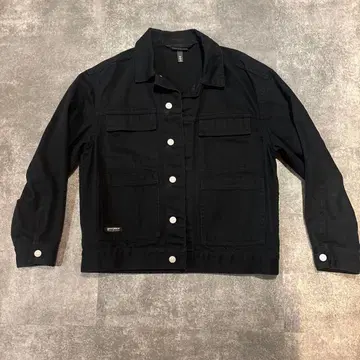 H&M 블랙 데님 자켓