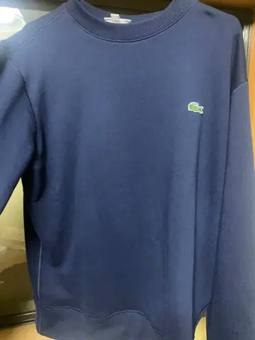LACOSTE 네이비 크루넥 트레이닝복 US M FR 4 XL