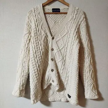 DENIM BLUES 잉글랜드제 아란 니트 S 사이즈