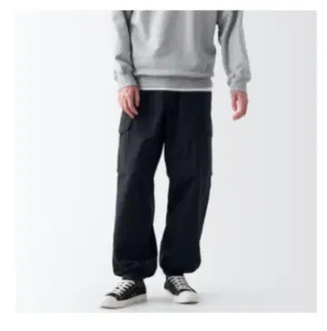 무인양품 이지 카고 팬츠 신사 S 블랙