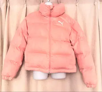 PUMA 핑크 다운 자켓 숏 기장