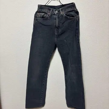 리바이스 505 블랙 데님 청바지 W24 그레이 페이드 여성용