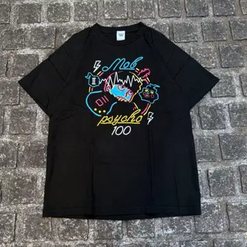 1점물 모브사이코100 애니메이션 T 블랙 네온ver