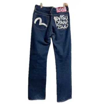 에비수 EVISUDONNAOSAKA 레어 데님 갈매기 페인트 청바지