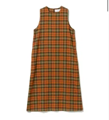 BEAMS BOY / 슬리브리스 체크 원피스