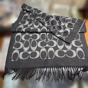 미사용 새상품 로고 디자인 패턴 대형 머플러 200 x 60