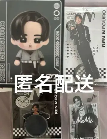 메구로 렌 SnowMan 거울 스티커 아크릴 스탠드 스노치루 소프트 비닐