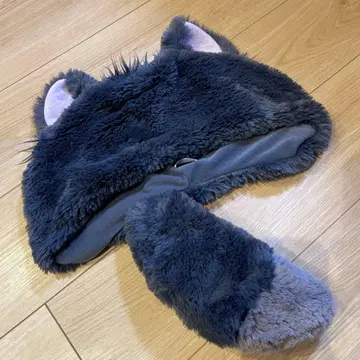 동물 귀도리 모자 고양이 디자인 그레이