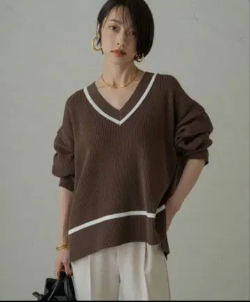 미사용 Loungedress 칠드런 니트 브라운