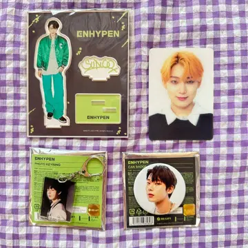 enhypen 선우 아크릴 스탠드 캔뱃지 키링