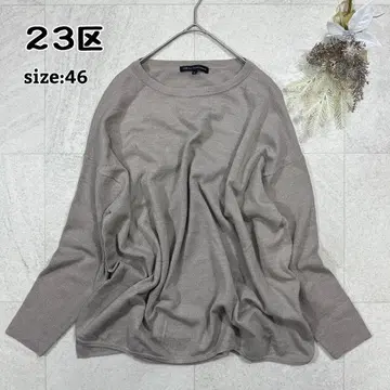 새상품급 빅 사이즈 [23구] 소매 리브 절개 울 니트 풀오버