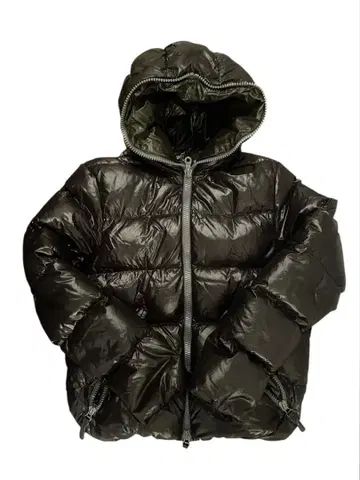 DUVETICA 후드 부착 다운 자켓 블랙