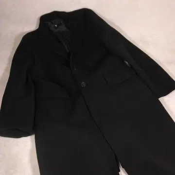 uniqlo +j 울 블랙 체스터 코트 M