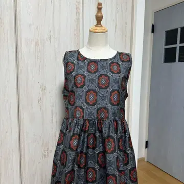 기모노 리메이크 오시마 명주 슬리브리스 원피스 (L)