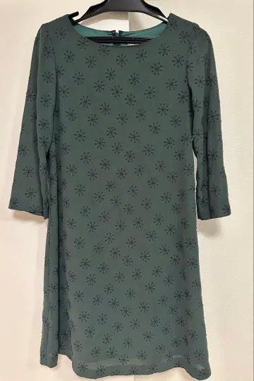 호코모모라 긴팔 원피스 꽃무늬