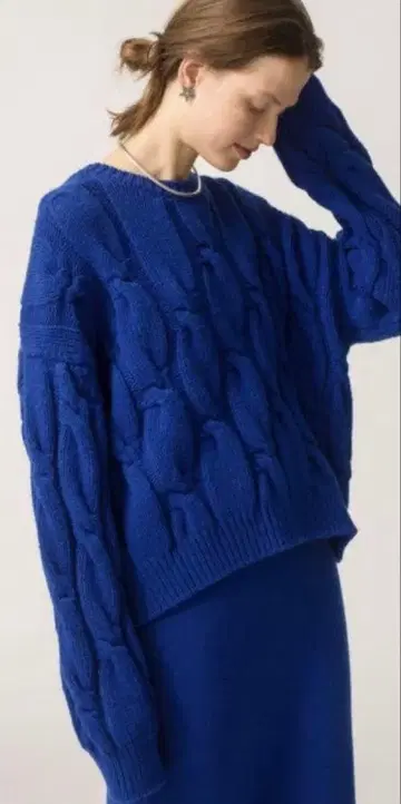 론 헤르만 케이블 니트 풀오버 블루