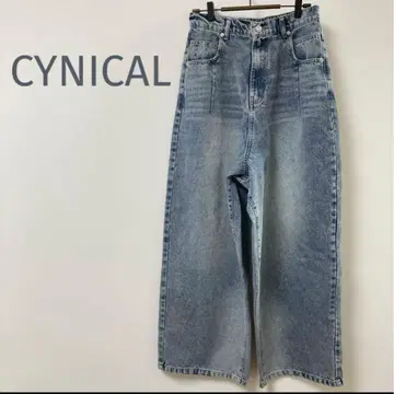 [ 새상품 ] CYNICAL 시니컬 와이드 데님 블루