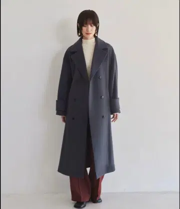 유나이티드 도쿄 빅 칼라 코트 다크 그레이 사이즈 2