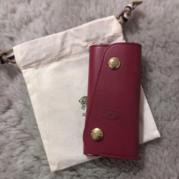 IL BISONTE 키케이스 레드 수납 가방 포함