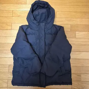 무인양품 발수 후드 부착 다운 자켓 블랙 XL