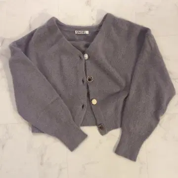 새상품급 SNIDEL 비쥬 버튼 가디건 프리 사이즈 Fox 혼방