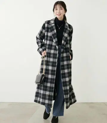 [ ako ] 뼈대 스트 분들을 위한 깔끔한 롱 코트