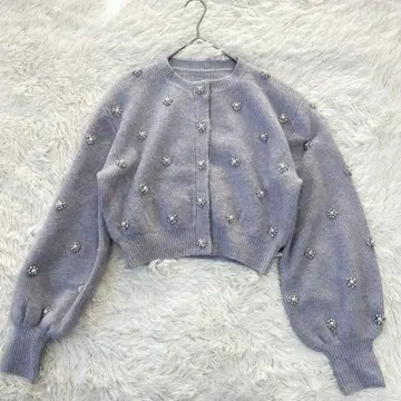 eimy istore 에이미 이스트 월 비쥬 펄 니트 가디건